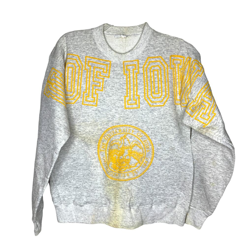 Vintage U of Iowa Crewneck University Pullover Sweatshirt